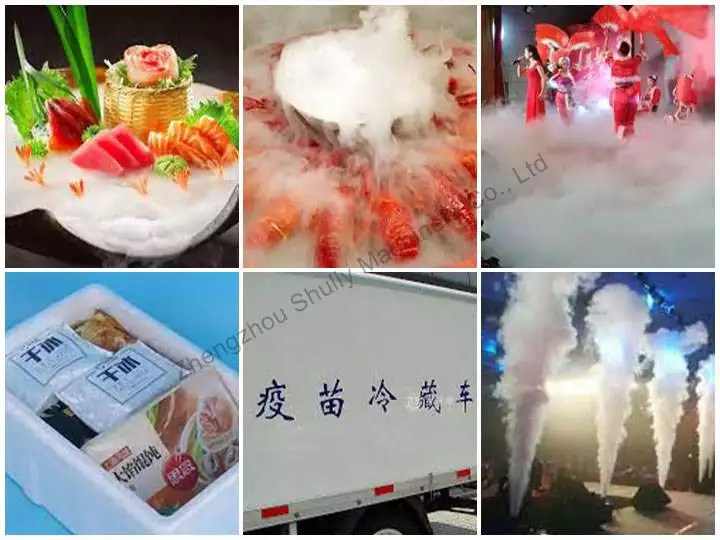 applications of dry ice block machine