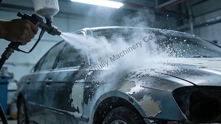 dry ice car waashing
