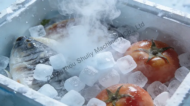 在食品区使用的干冰