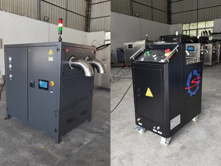 dry ice pelleting machine and dry ice cleaning machine
